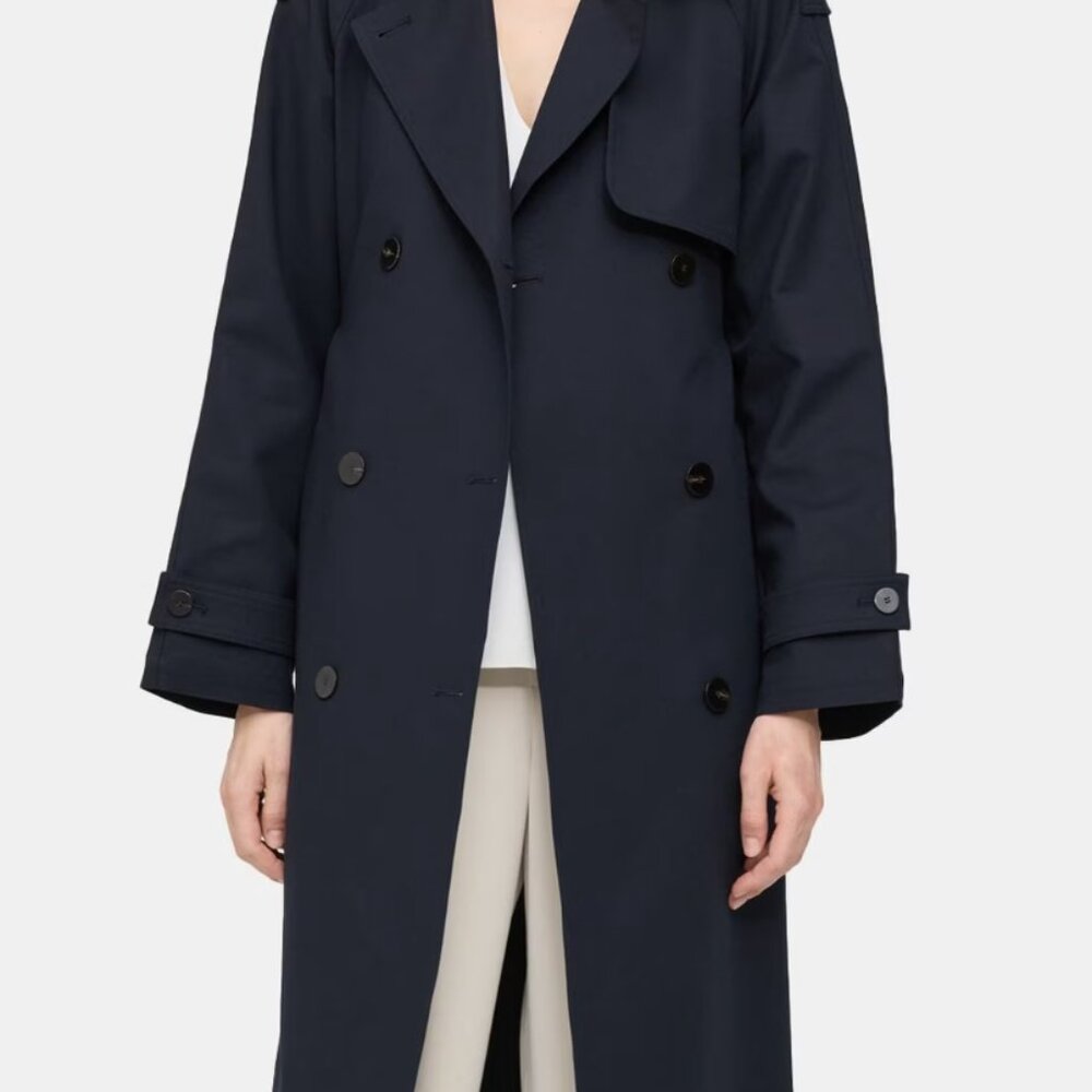Theory Double-Breasted Trench Coat - Small